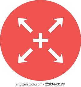 Expand vector icon. Can be used for printing, mobile and web applications.