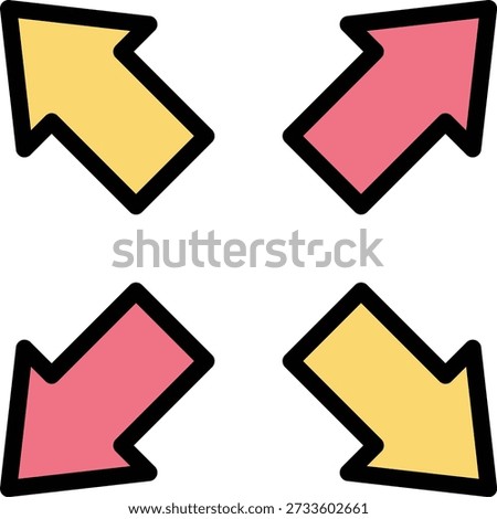 Expand Vector Icon Design Illustration