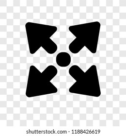 Expand vector icon isolated on transparent background, Expand transparency logo concept