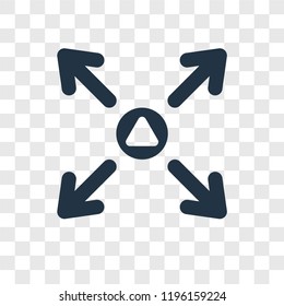Expand vector icon isolated on transparent background, Expand transparency logo concept