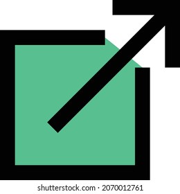 expand Vector illustration on a transparent background. Premium quality symbols. Stroke vector icon for concept and graphic design.