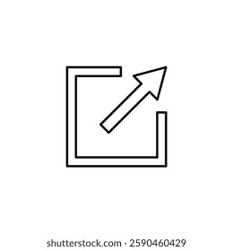 Expand vector line icon icons design