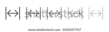 Expand width icon outline ilustration vector symbol