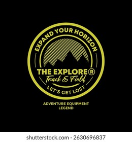 Expand your horizon, abstract typography modern design slogan. Vector illustration graphics for print t shirt, apparel, background, poster, banner, postcard and or social media 