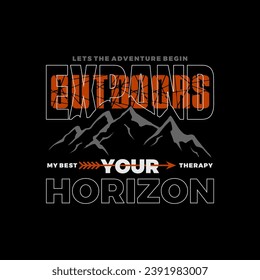 expand your horizon typography vintage design slogan. Vector illustration graphics for print t shirt, apparel. 