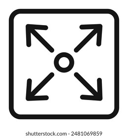 Expandable Arrows Navigation Icon for Enhanced User Interface and Experience