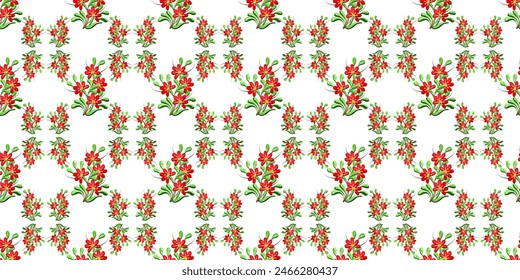 Expandable Pattern of Flowers and Leaves Decoration