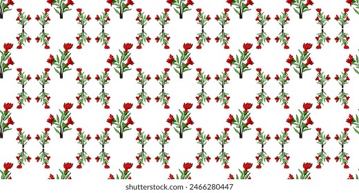 Expandable Pattern of Flowers and Leaves Decoration