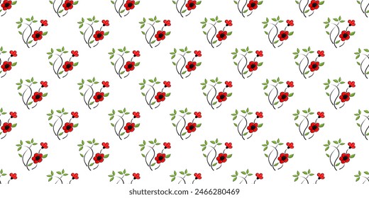 Expandable Pattern of Flowers and Leaves Decoration
