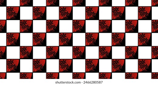 Expandable Pattern of Flowers and Leaves Decoration