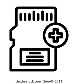 expandable storage line icon vector. expandable storage sign. isolated contour symbol black illustration