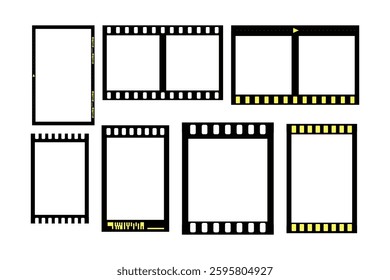 Expanded Collection Of Retro Film Frame Borders Designed For Vintage Photography, Video Editing, And Graphic Design Overlays