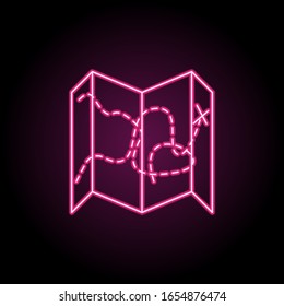 Expanded map icon. Simple thin line, outline vector of camping icons for ui and ux, website or mobile application