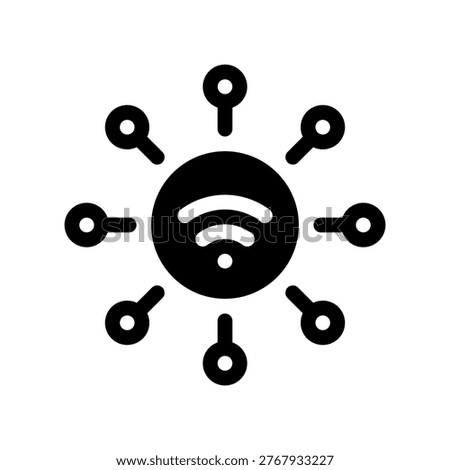 Expanded Network Hub Distribution Graphic Element