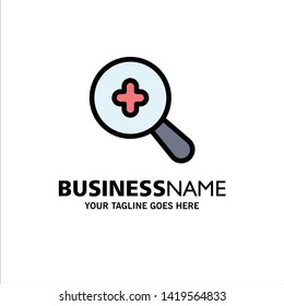 Expanded, Search, Plus Business Logo Template. Flat Color