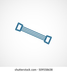 Expander Blue Line Icon On White Background