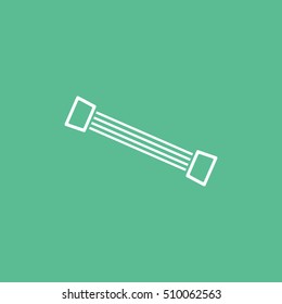 Expander Flat Icon On Green Background