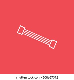 Expander Flat Icon On Red Background