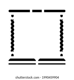 expander gym exercising tool glyph icon vector. expander gym exercising tool sign. isolated contour symbol black illustration