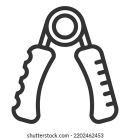 Expansión para manos - icono, ilustración sobre fondo blanco, estilo de contorno