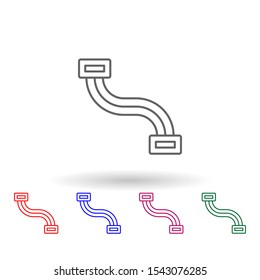 Expander, physiotherapy multi color icon. Simple thin line, outline vector of physiotherapy icons for ui and ux, website or mobile application