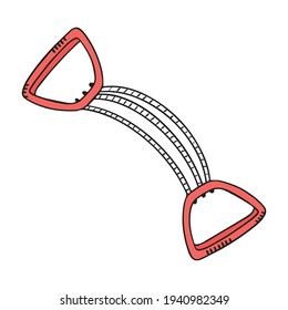 Expander in simple color doodle style isolated on white background. Vector hand drawn doodle illustration.