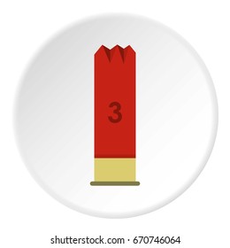 Expanding bullets icon in flat circle isolated vector illustration for web