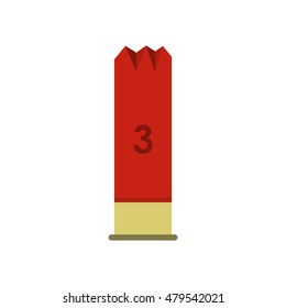 Expanding bullets icon in flat style isolated on white background. Ammunition symbol vector illustration