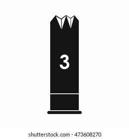 Expanding bullets icon in simple style isolated on white background. Ammunition symbol