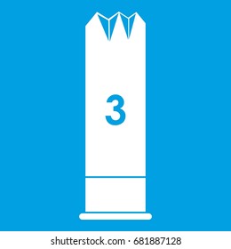 Expanding bullets icon white isolated on blue background vector illustration