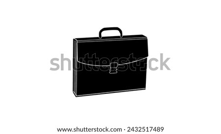 Expanding File Folder, black isolated silhouette
