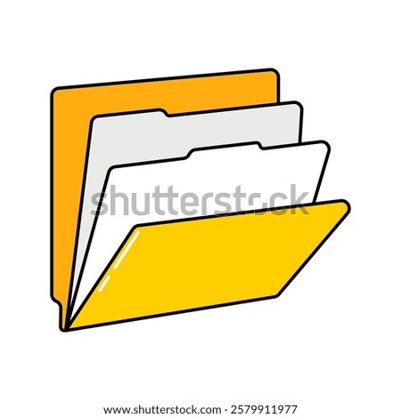 Expanding Folder. A yellow folder containing multiple document dividers.