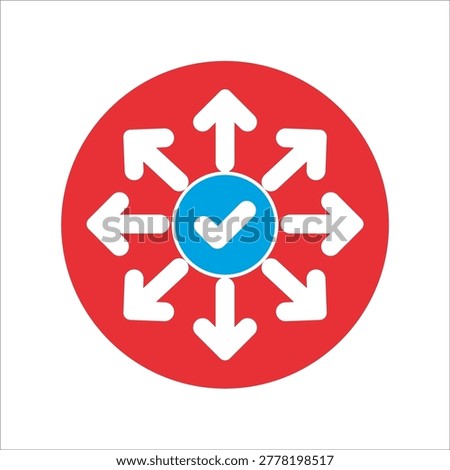 expanding icon. simple flat colored vector