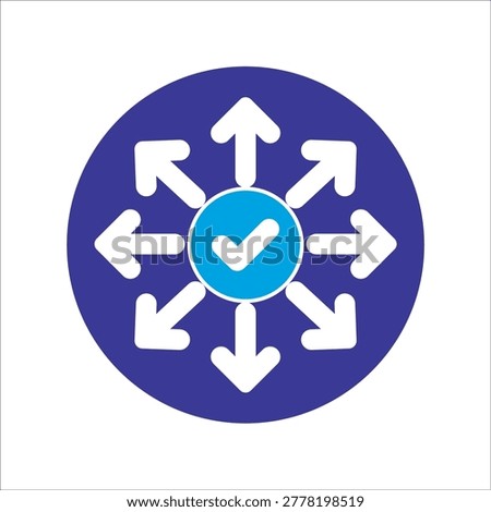 expanding icon. simple flat colored vector