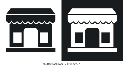 Expanding Retail Franchise Icon Set with Shop Branches and Brand Symbols