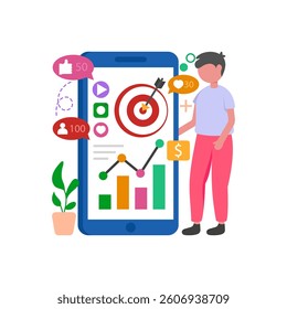 Expanding Social Commerce Opportunities Vector Illustration
