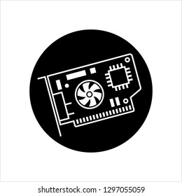 Expansion Card Icon, Add-On Card Icon Vector Art Illustration