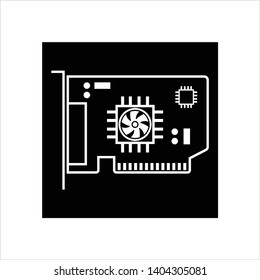 Expansion Card Icon, Add-On Card Icon Vector Art Illustration