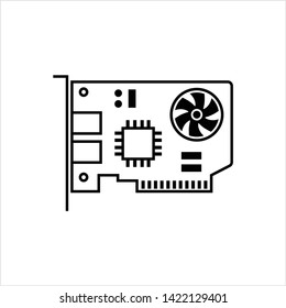 Expansion Card Icon, Add-On Card Icon Vector Art Illustration