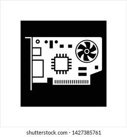 Expansion Card Icon, Add-On Card Icon Vector Art Illustration