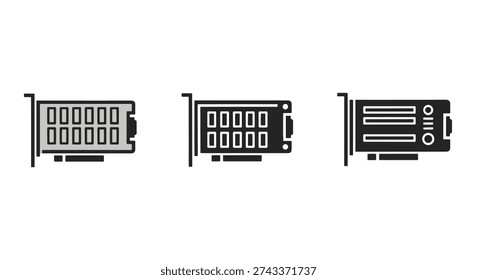Expansion Card Line minimal smooth style illustration