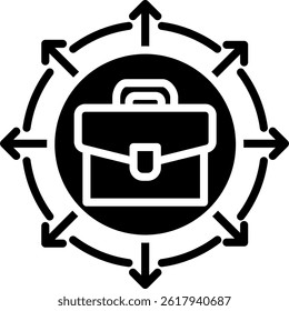 Expansion Icon Glyph Vector Illustration