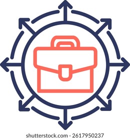 Expansion Icon Line Color Vector Illustration