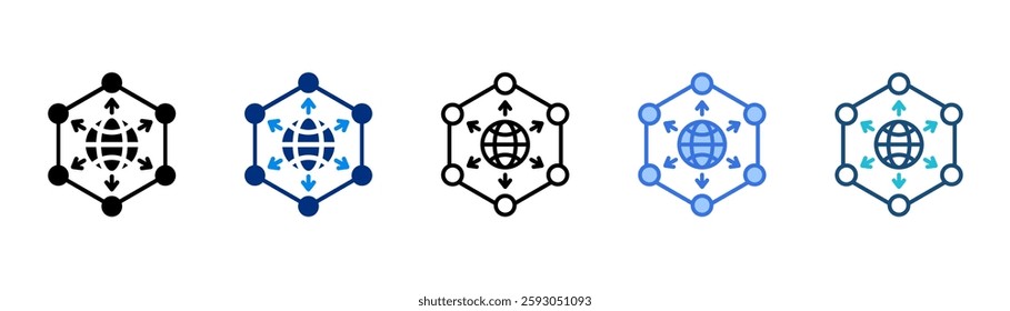 Expansion icon set multiple style collection