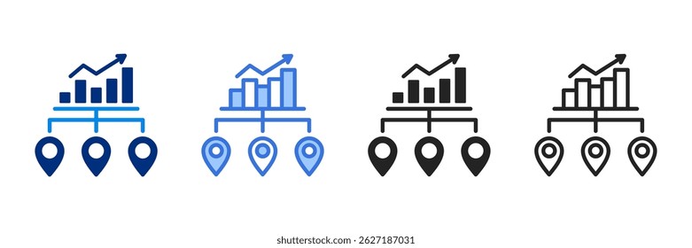 Expansion Icon Set Multiple Style Vector Illustration