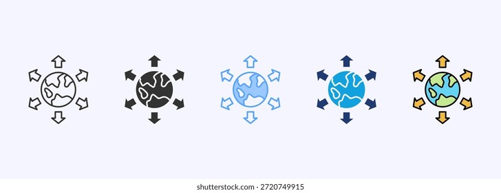 Erweiterungs-Symbol Set Multistyle Various Collection Element für Design