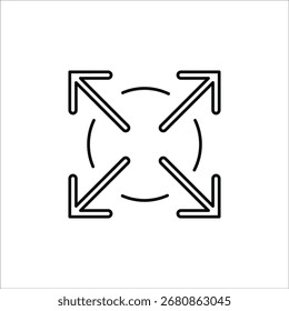 expansion icons. simple line vector