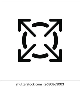 expansion icons. simple solid vector