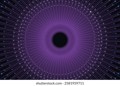 Expansion of life. Colorful explosion background with connected line and dots, wave flow