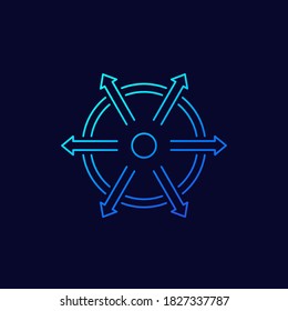 expansion line icon on dark
